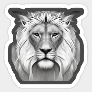 A portrait image of a lion Sticker